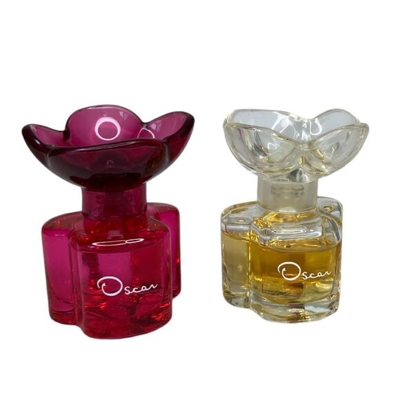 Vintage Oscar De La Renta Flower Shaped Perfume set of 2 - Picture 1 of 9